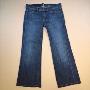7 For All Mankind Dojo Jeans Womens 30 Flare Embellished Studded Made USA Y2K
